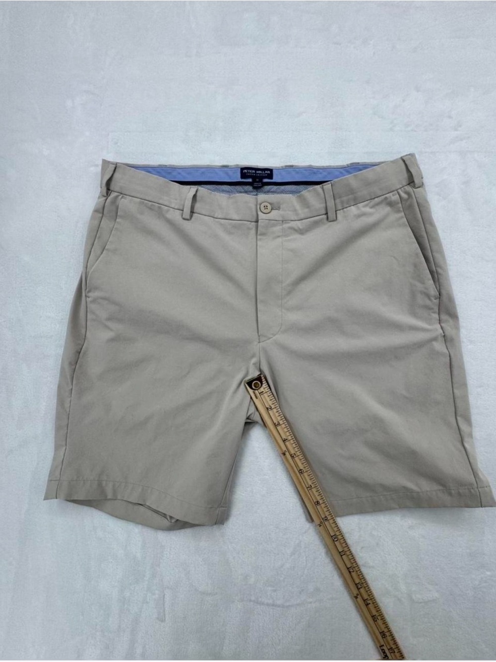 Men’s Peter Miller Crown Crafted Surge Performance Shorts Taupe Size 36 - Picture 4 of 7